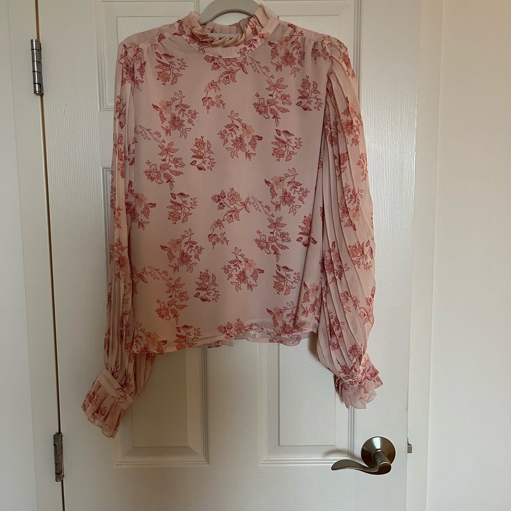 Endless rose pink floral blouse medium